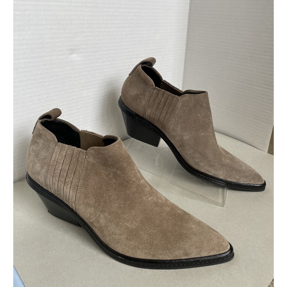 Via Spiga Womens Shoes Shooties Chelsea US 9.5 Brown Suede Slip-on WesternHeels
